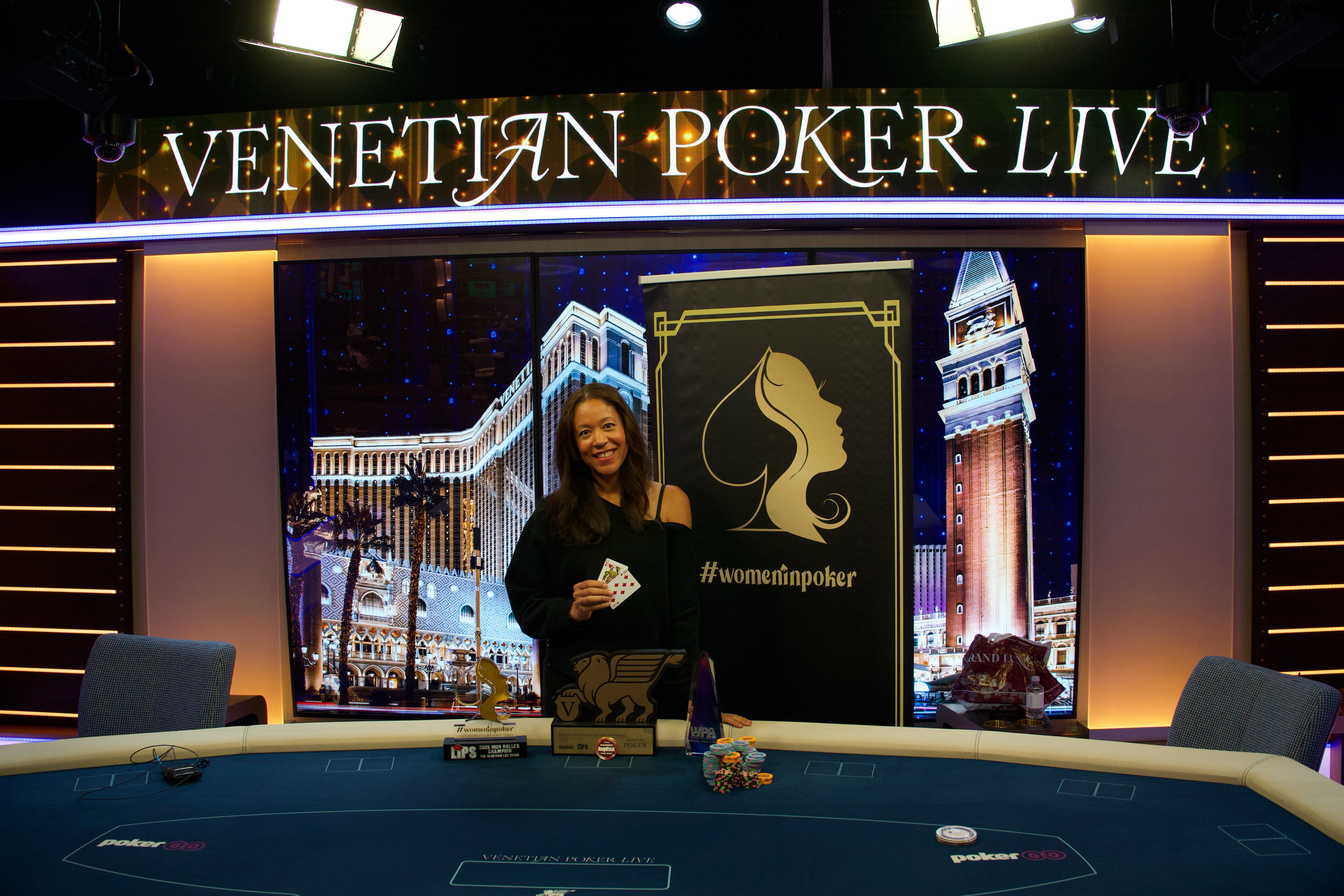 Tirza Sanders Wins the Inaugural LIPS Women in Poker High Roller — and Takes Home Three Trophies